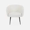 sweeek - Design-Rundsessel mit Bouclé-Bezug - Creme Produktbild-Vorschau 2
