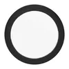 A top-down view of a round, flat LED ceiling light with a black frame and a white diffuser. Náhľad obrázku produktu