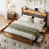 CDGlobal čalúnená posteľ kovová posteľ 180x200cm so 4 Náhľad obrázku produktu 11