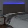 LED Kopfteil Taupe 180x5x118/128 cm Stoff Produktbild-Vorschau 3