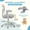 Kinderschreibtischstuhl, höhenverstellbar 41-52 cm, Grau Produktbild-Vorschau 4