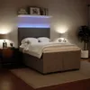vidaXL Boxspringbett mit Matratze Hellgrau 160x200 cm Samt Produktbild-Vorschau 5