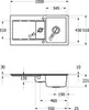 V&B Spüle SILUET 60 R 1000x510mm Exzenterbetätigung ivory Produktbild-Vorschau 4