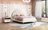 Letto matrimoniale imbottito 140 x 200 cm con rete a doghe, Anteprima dell’immagine prodotto 7