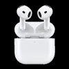 A pair of white wireless earbuds and their charging case are displayed against a white background. Anteprima dell’immagine prodotto