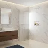 Paroi de douche italienne flûtée - 110 x 195 cm - Chrome - Voir les images du produit 2