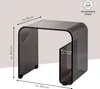 eluno 2in1 Beistelltisch aus schwarz-transparentem Acryl Produktbild-Vorschau 8