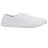 A white canvas sneaker is shown from the side against a white background. Produktbild-Vorschau