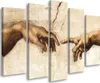 Obraz na plátne v 5 sekciách stvorenie adama 150x100 cm Náhľad obrázku produktu 1