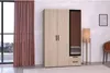 Kleiderschrank - Spanplatte - Nachbildung Eiche und Schwarz Produktbild-Vorschau 1