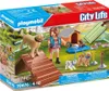 The image shows the packaging of a Playmobil City Life dog training set. Produktbild-Vorschau