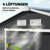 Outsunny tuinhuis met funderingsframe, tuinhuis, schuur, Productafbeelding-voorbeeld 8
