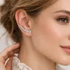 Ohrkletterer Stern Zirkonia Silber Damen Ohrstecker Ear Produktbild-Vorschau 2