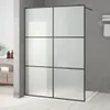 vidaXL Sprchová zástěna pro sprchový kout černá 140x195 cm Náhled obrázku produktu 2