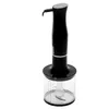 A black and clear hand blender with a chopper attachment is shown against a white background. Produktbild-Vorschau