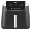 A black Ninja air fryer with a silver handle is shown against a white background. Náhled obrázku produktu