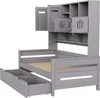 OKWISH Lit Gigogne 90x200 cm - Lit Simple en Bois avec Deux Voir les images du produit 4