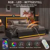 Lit rembourré INONEFT 160x200 cm avec éclairage LED et Voir les images du produit 3