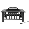 FCH Feuerstelle 82 x 82 x 52CM  mit Grillrost & Grillzange Produktbild-Vorschau 8