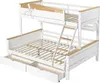 Hochbett mit Windmühlen-Design und Regalen, Kinderbett mit Produktbild-Vorschau 11