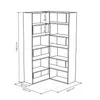 Bibliothèque d'angle MAURICIO n°4 anthracite Voir les images du produit 4