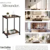 A collage showing a side table and lifestyle images of the table in different rooms. Produktbild-Vorschau