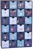 A close-up, front-facing view of a blue cardboard advent calendar with 24 small drawers, each decorated with festive gnome and Christmas imagery and numbers. Náhľad obrázku produktu