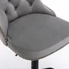 2er Set drehbare Samt-Barhocker, höhenverstellbar, modern, Produktbild-Vorschau 11