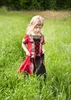 Kinder Mittelalterkleid Eleanor, kurzarm, rot/schwarz : 110 Produktbild-Vorschau 5