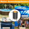 LARS360 Chauffage de piscine Baril à bois 12 L, noir Acier Voir les images du produit 5