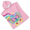 FEBE Badeponcho Kinder Schmetterling Muster Badetuch Mit Produktbild-Vorschau 4