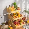 Panier à fruits en bambou,Panier de service à 3 étages, Voir les images du produit 12