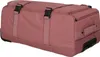 A side view of a rose-colored rolling travel bag. Náhled obrázku produktu