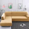 Stretch Samt Sofahusse Sofabezug L-Form Schnittsofa Produktbild-Vorschau 2