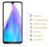 A screen protector for a smartphone is shown next to a smartphone with a colorful wallpaper. Produktbild-Vorschau