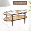 Stolik kawowy owalny z litego drewna, stolik kawowy ze Podgląd zdjęcia produktu 5