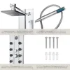 tectake® Aluminium Duschpaneel Regendusche Ablage aus Glas Produktbild-Vorschau 4