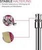 The image shows mounting hardware for a cafe curtain rod, including two hooks, adhesive pads, and screws, along with a section of the curtain rod itself. Anteprima dell’immagine prodotto