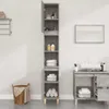 A bathroom scene with a tall cabinet and a vanity with a sink. Náhled obrázku produktu