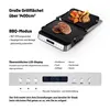 A close-up marketing image of a contact grill, showing its features and control panel. Produktbild-Vorschau