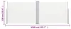 vidaXL Ausziehbare Seitenmarkise Creme 100 x 1000 cm Produktbild-Vorschau 8