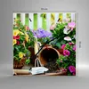 Wanduhr - Quadrat - Glasuhr - Pflanzen Garten Frühling Produktbild-Vorschau 3