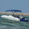 vidaXL 3-Bow Bimini Top bleu 183x160x137 cm Voir les images du produit 1