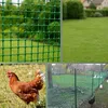 A collage of images showing green plastic fencing, a grassy lawn, and chickens in a fenced area. Produktbild-Vorschau