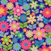 Geschenkpapier mit Neon Blumen Motiv 70cm x 2m Rolle Bunt Produktbild-Vorschau 1