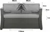 Cuscini per divano da giardino - Grigio| Seduta 110x50x7, Anteprima dell’immagine prodotto 2