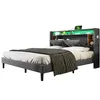 160*200CM Polsterbett Doppelbett Stauraum-Kopfteil Bett mit Produktbild-Vorschau 19
