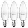 Three white LED candle light bulbs arranged side-by-side against a white background. Náhled obrázku produktu