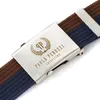 Herrengürtel 125 cm braun und marineblau Paolo Peruzzi Produktbild-Vorschau 4