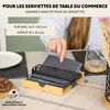 bremermann Rouleau de serviettes en bambou avec poids en Voir les images du produit 3